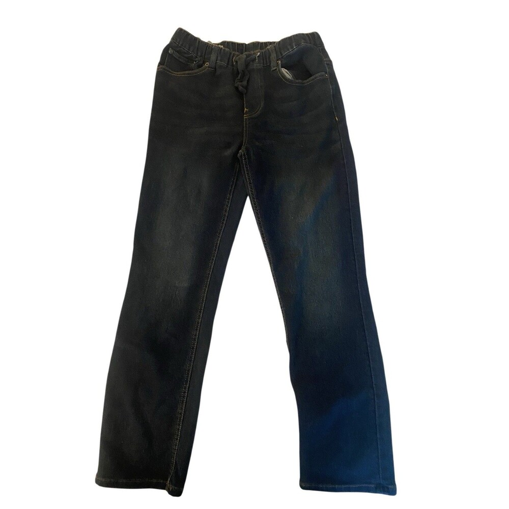 Lucky Brand Boys Pull On Jeans 14/16 Dark Wash Stretch Drawstring
